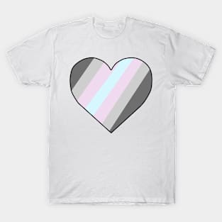 Demigirl Pride Heart T-Shirt
